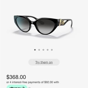 Dolce and Gabbana cat eye sunglasses come with Receipt + 13 month protectionplan